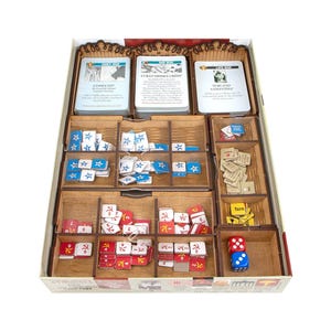Organizer for Twilight Struggle, Storage Insert Compatible with Twilight Struggle Board Game, Accessories Upgrade, Valentines Day Gift