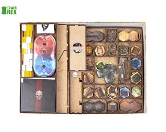 Organizer for Gloomhaven + Forgotten Circles Expansion, Insert for Gloomhaven or with Playerboards, Accessory Upgrade, Gift for Board Gamers