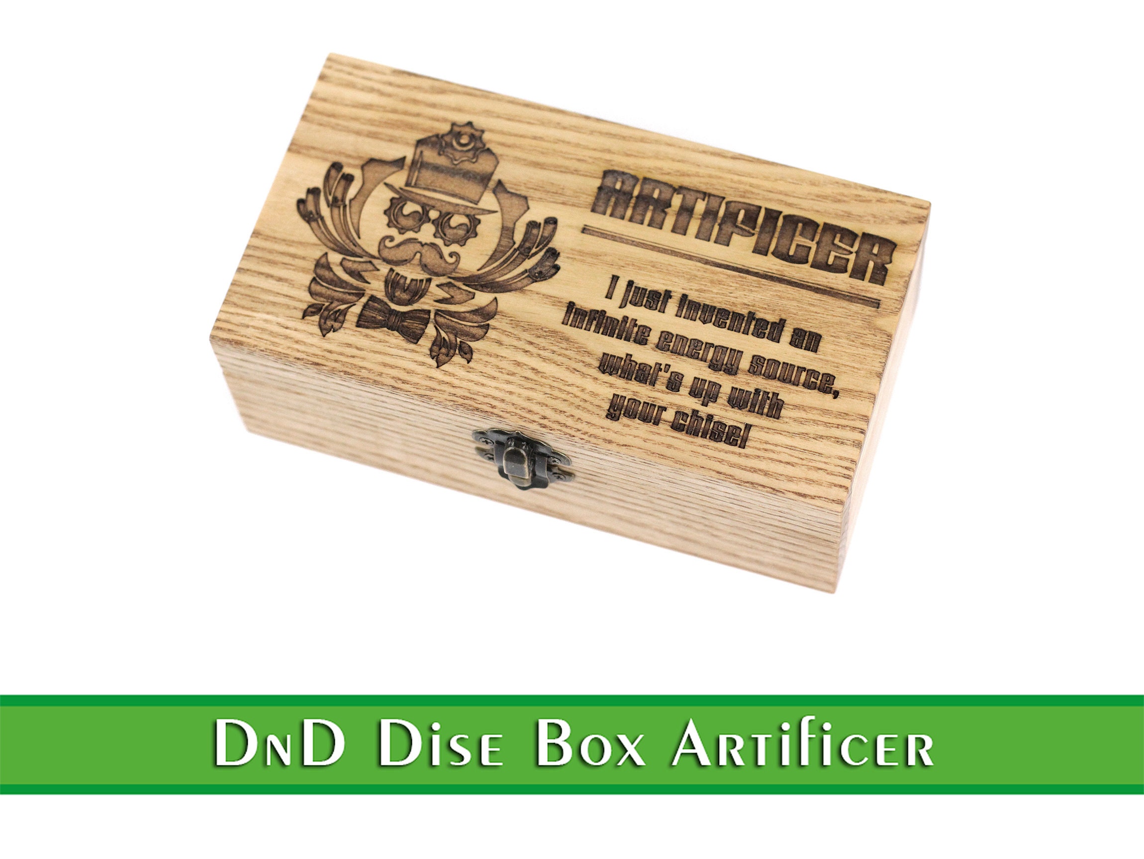 Artisan Wooden DnD Dice Box Artificer Edition Engraved D&D | Etsy