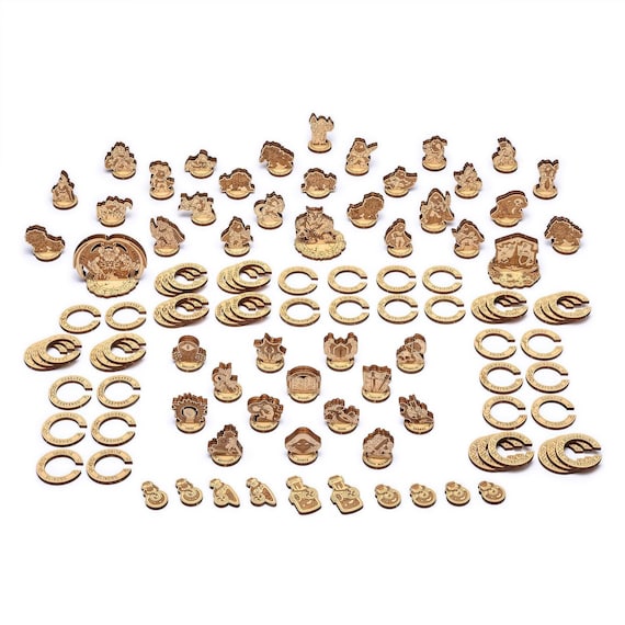 Deluxe DnD Miniature Tokens, Monster Tokens, Character + Heal Potion Tokens, Condition Rings, DnD 5e Accessory, RPG, Nerdy Gifts