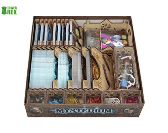 Mysterium + All Expansions Organizer, Insert pour jeu de société Mysterium, Mysterium + All Expansions Wooden Storage Solution Upgrade