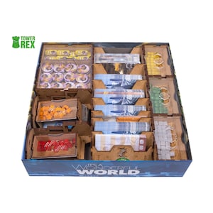 Organizador para It's a Wonderful World + expansiones, inserto para juego de mesa, soporte para cartas, mejora de caja de almacenamiento, accesorios para juegos de mesa, regalos para nerds