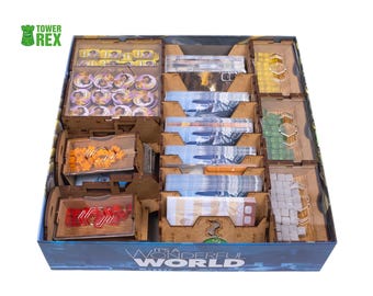 Organizer for It's a Wonderful World + Expansions, Board Game Insert, Card Holder, Storage Box Upgrade, Board Game Accessories, Nerdy Gifts