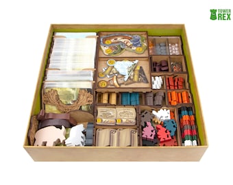 Organizer for Everdell Standard 1st Edition + Pearlbrook, Spirecrest, Bellfaire Expansions, Insert, Storage Box Solution, Unofficial Version