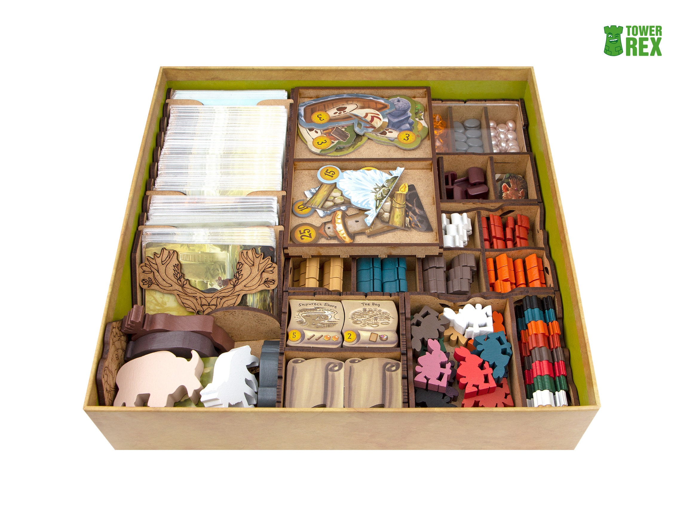 Organizer for Everdell Standard 1st Ed, Insert Compatible with Everdell + Pearlbrook, Spirecrest, Bellfaire Expansions, Halloween Gift