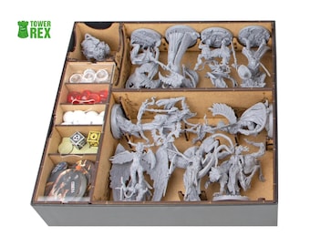 Organizer for Etherfields + Kickstarter Expansions, Wooden Insert Compatible with Board Game, Storage Solution