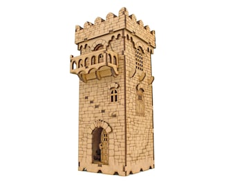 Guard Tower DnD Terrain, 28mm Fantasy Watch Tower for Dungeons and Dragons, Castle Terrain for RPG and Tabletop Wargames, Miniature Scenery