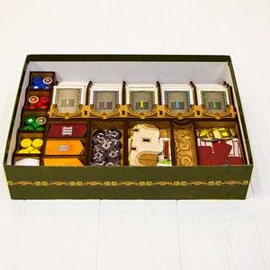 Organizer for Lorenzo il Magnifico + Houses of Renaissance Expansion, Insert Compatible with Base Board Game, Geek Gift, Not for Big Box