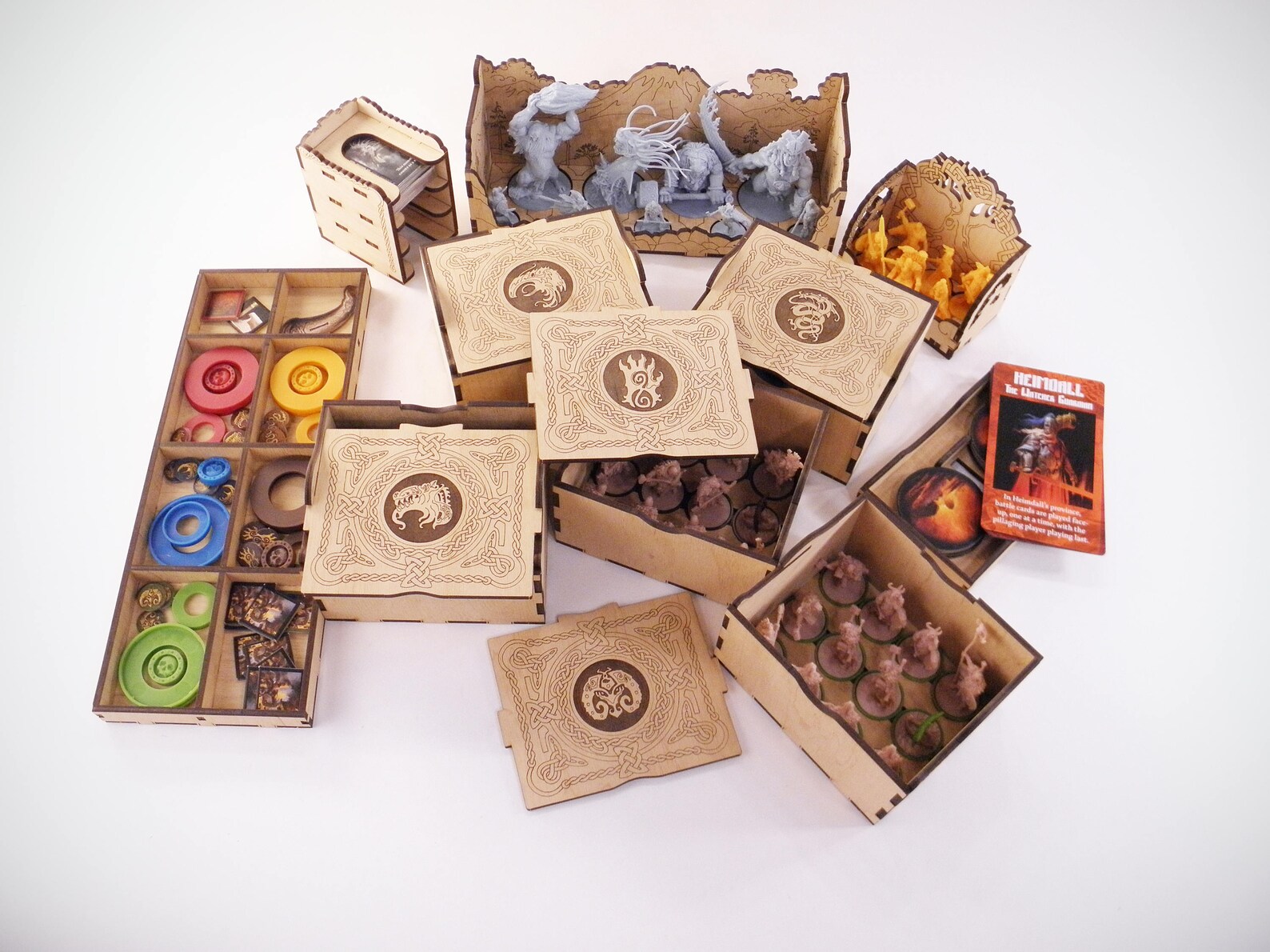 Blood Rage organizer Wood insert for Blood Rage board game Etsy