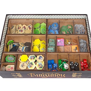 Organizador para la Edición Aniversario de Castillos de Borgoña + 8 expansiones, inserto compatible con el juego de mesa, accesorios de regalo para gamers de mesa