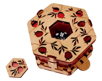 Würfelbecher, Würfelschüttler, Würfeltablett, Würfelbehälter, DnD-Würfelbox, Würfelturm aus Holz, Würfelaufbewahrungshalter, RPG-Geschenk