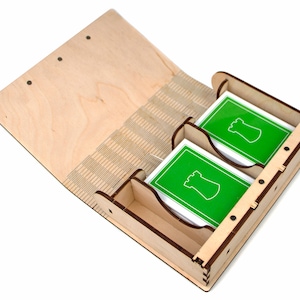 Caja de mazos Commander, soporte para mazos TCG/LCG para más de 100 cartas, soporte de madera para mazos MTG