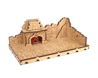 Room with a fireplace Fantasy Terrain, 28mm Terrain, Dungeon Terrain, RPG, Dungeons & Dragons