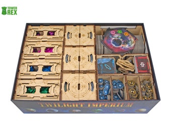 Twilight Imperium 4Ed + Expansion Organizer, Insert for Twilight Imperium + Prophesy of Kings Expansion, Unofficial Product