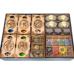 Insert for Terra Mystica Board Game & Expansions, Magic Terraformer's Organizer, Terra Mystica Base Box Storage Solution