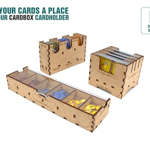 Organizer for Golem + Free Dice Tower. Needs base game box to be placed in. This Storage insert is an awesome hobby gift idea for game geek. Wooden laser cut accessory is perfect addition to board game party. Only trays without any components.