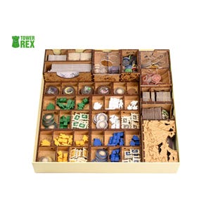 Organizer for Darwin's Journey, Darwins Journey Wooden Insert, Board Game Storage Box, Game Upgrade Laser Cut Tray, Geek Gift Accessories