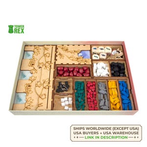 Organizer voor Wingspan Asia, opberginzetstuk compatibel met bordspel of met fiches, upgrade voor bordspelaccessoires, cadeau voor nerds
