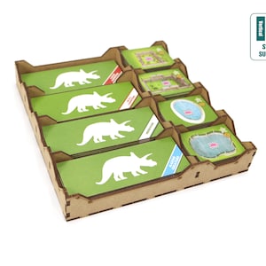 Dinosaur Island Organizer + Expansions, Insert for Dinosaur Island Board Game, Dinosaur Island + Expansions Storage Solution Upgrade