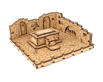Cripta Real, Sala dos Vampiros, Cripta do Lich para D&D, Pathfinder, Frostgrave, Terreno de RPG de Mesa de 28mm, Dungeons and Dragons, Presente para Mestre de Masmorra (DM)
