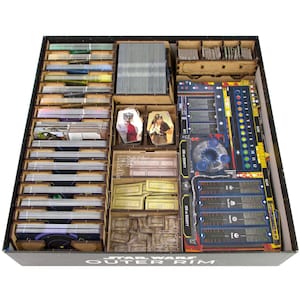 Opbergdoos voor Star Wars: Outer Rim en de Unfinished Business-uitbreiding met dobbelbakje, inlegstuk compatibel met het bordspel, cadeau voor nerds