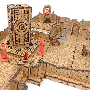TowerRex Cult's Lair D&D Terrain Set - Modular Battle Map Scenery For Dungeons & Dragons, Pathfinder, Warhammer - 28mm Miniature Compatible With Grid
