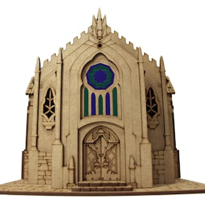Temple Terrain, Church Terrain, Fantasy Terrain, 28mm Terrain, Village Terrain, RPG, Dungeons & Dragons