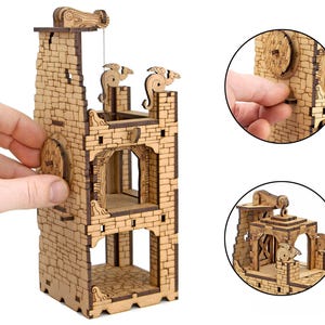 Dungeons and Dragons Terrain Dungeon Lift (3 floors). Detailed terrain pieces for scenery 28mm figures scale. Awesome DnD play mat. Unpainted extension for your D and D battle map. Immersive hobby cheap gift for geeks. DnD tabletop accessory for GM