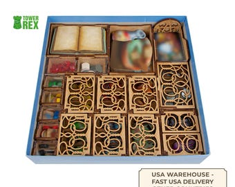 Organizer for Quacks of Quedlinburg + Herb Witches, Alchemists Expansions, Insert Compatible with Board Game, Nerdy Gifts