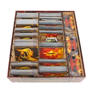 Organizador revisado de El Señor de los Anillos (LCG) + Paquete de expansiones y tableros de jugador, inserto para la edición revisada de El Señor de los Anillos (LCG), producto no oficial