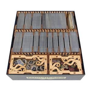 Arkham Horror Revised LCG Organizer, Insert + Playerboards Bundle for Arkham Horror LCG Board Game, Arkham Horror LCG Storage Solution