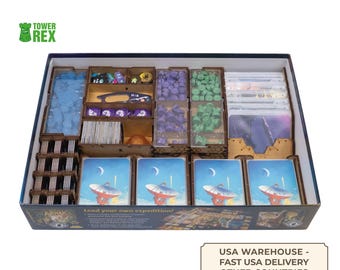 Organizer for Seti Board Game, Insert Storage Compatible with Seti, Card Holder and Game Pieces Tray, Nerdy Gifts