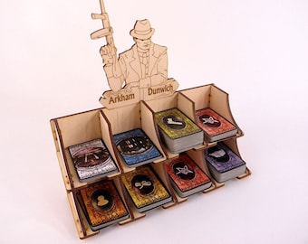 Tarjetero para Arkham Horror, Eldritch Horror, organizador de cartas, dispensador de cartas, expositor de cartas, juegos de Cthulhu Realm