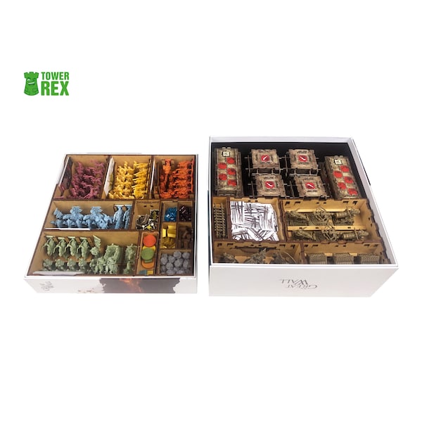 The Great Wall All-In Organizer, Insert for the Great Wall Board Game Kickstarter Edition, Great Wall Storage Solution Upgrade