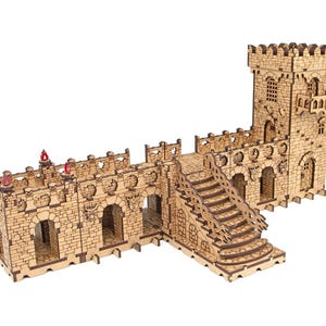 Galería de la Guardia Real, Terreno de fantasía, Terreno de 28 mm, Terreno de mazmorra, RPG, Dungeons & Dragons, TRPG