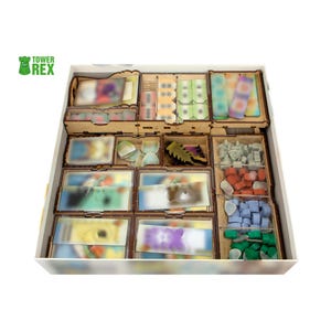 Organizador Compatible con Bitoku, Inserto para Bitoku, Bandeja de Madera, Actualización de Caja de Almacenamiento, Accesorios para Juegos de Mesa de Noche Familiar, Regalos Nerdy