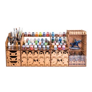 Pro Paint Station, Modular Paint Rack, Miniature Paint Rack, Hobby Workstation, Paint Organizer, Hobby Desk Organizer