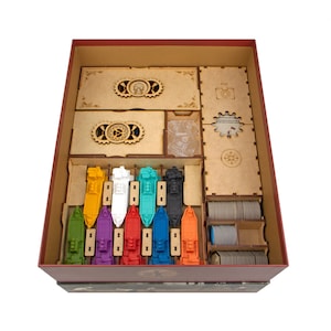 Organizer für Scythe + Erweiterungen Legendäre Box, Aufbewahrungseinsatz kompatibel mit Scythe Brettspiel, Zubehör Upgrade, Tabletop Gamer Geschenk