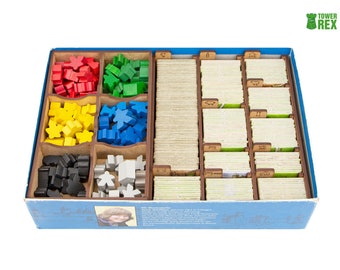 Insert suitable for Carcassonne Board Game | Carcassonne's Duke Organizer | Carcassonne + Expansions Storage Solution Upgrade