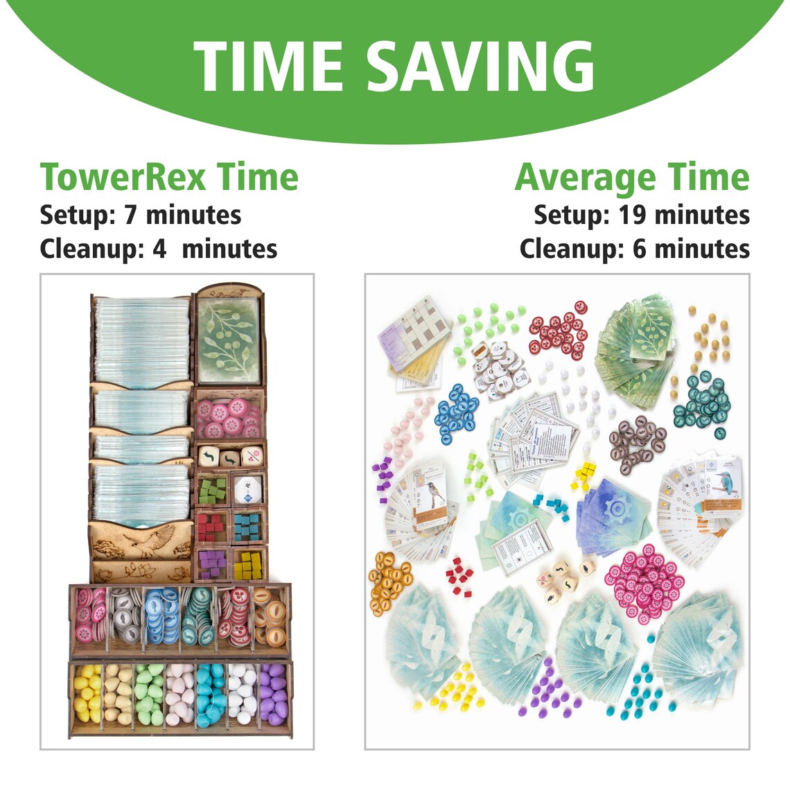 Wingspan organizer All Expansion Wood insert for Wingspan Etsy