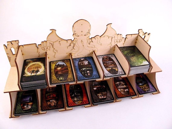 Card Holder for Arkham Horror, Eldritch Horror Game, Card Organization, Card Dispenser, Playing Card Rack, Cthulhu Realm Games - Etsy Card Holder for Arkham Horror, Eldritch Horror Game, Card Organization, Card Dispenser, Playing Card Rack, Cthulhu Realm Games - Etsy