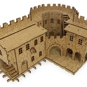 Bastion Fantasy terrein, 28mm terreinschaal, kerkerterrein, RPG, Dungeons & Dragons, kasteelterrein, stadsterrein