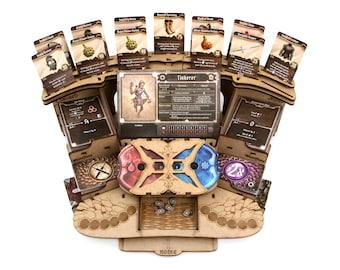 Gloomhaven Player board, Dashboard compatible with Gloomhaven/Frosthaven Board Games, Gloomhaven Accessories, Organization for Gloom