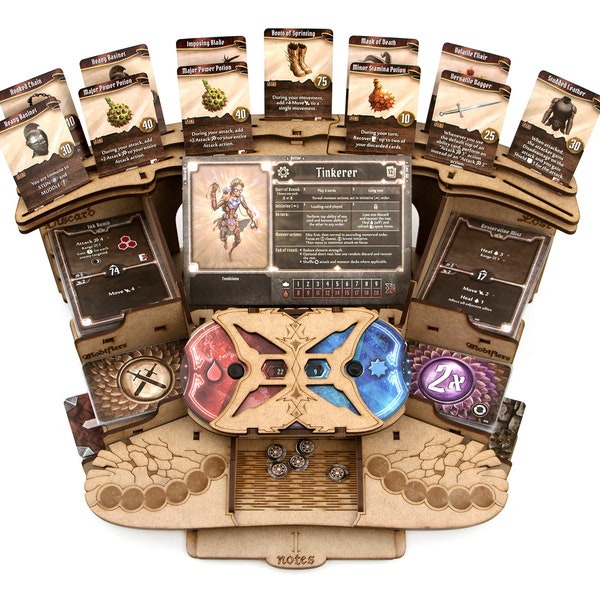 Gloomhaven Player board, Dashboard compatible with Gloomhaven/Frosthaven Board Games, Gloomhaven Accessories, Organization for Gloom