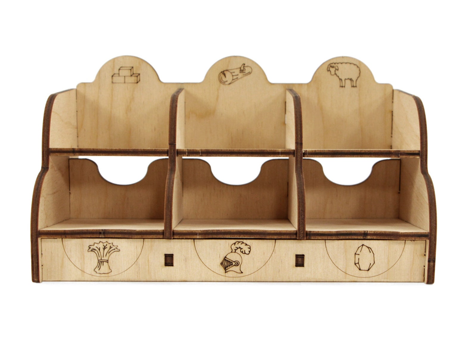 Catan Card Holder Wood Insert Organizer Cards Size 50 X 80 Etsy