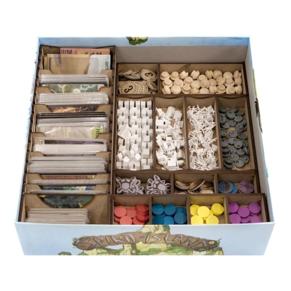 Spirit Island Organizer + Expansion, Insert for Spirit Island, Spirit Island + Branch & Claw Expansion Storage Solution