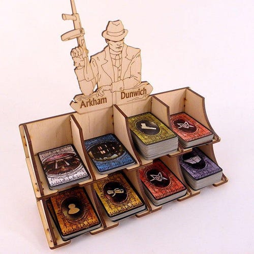 Card Holder for Arkham Horror, Eldritch Horror Game, Card Organization, Card Dispenser, Playing Card Rack, Cthulhu Realm Games - Etsy Card Holder for Arkham Horror, Eldritch Horror Game, Card Organization, Card Dispenser, Playing Card Rack, Cthulhu Realm Games - Etsy