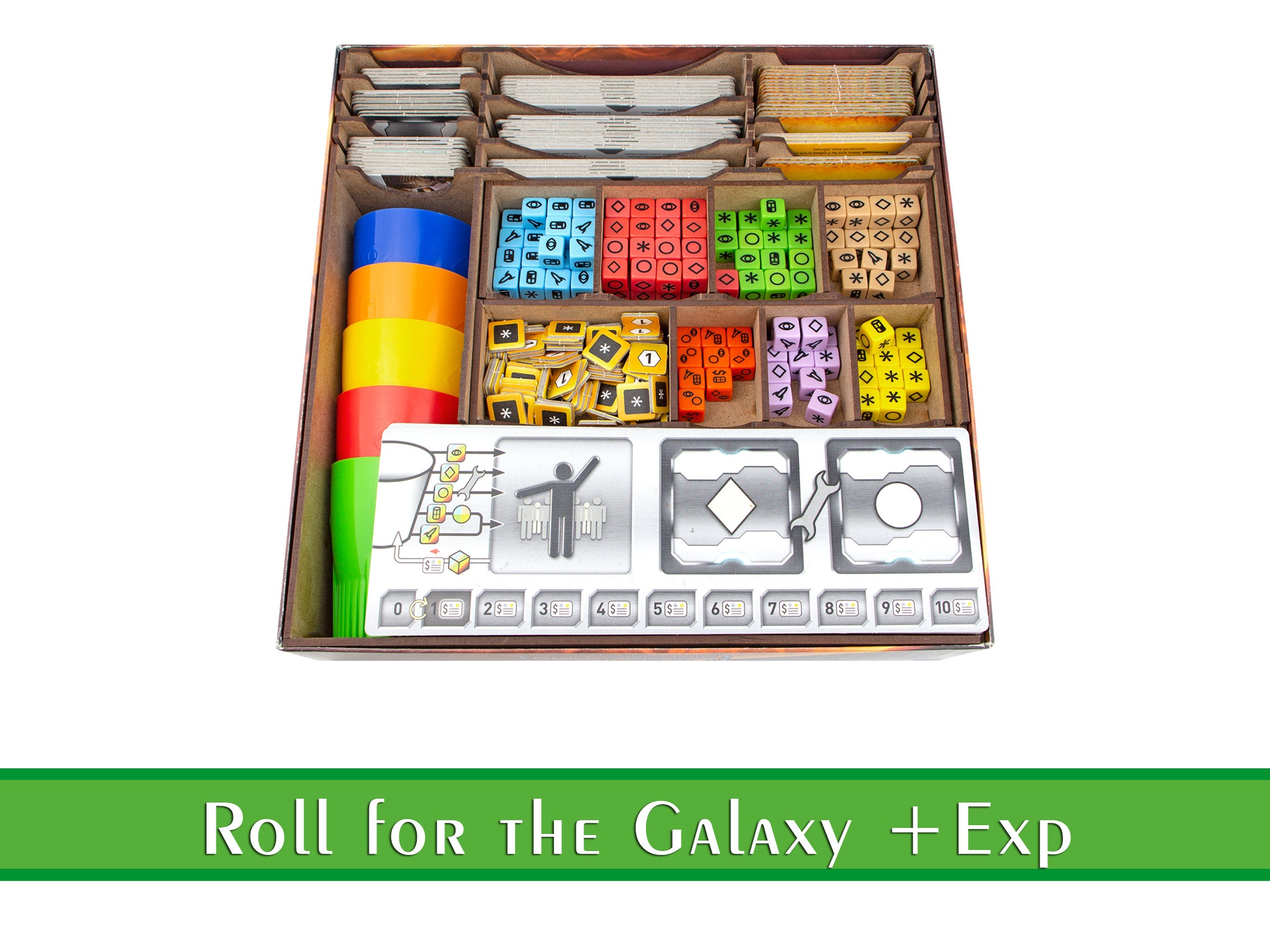 Roll For The Galaxy Organizer Wood Insert For Roll For The Etsy