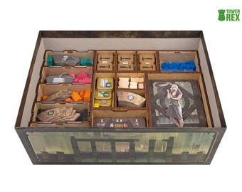 Organizer for Barrage + The Leeghwater Project Expansion, Wooden Insert Compatible with Board Game, Storage Solution