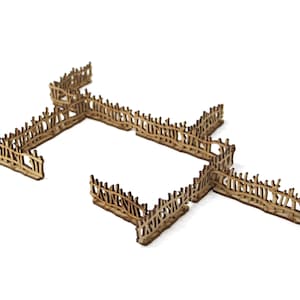 Zaun DnD Terrain, 28mm Maßstab Fantasy Terrain für Dungeons & Dragons, Pathfinder, Frostgrave, RPG, Dungeon Master Geschenk, Tabletop Gamer Geschenk